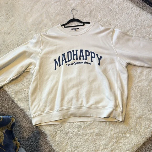 Mad happy crew neck pullover white - Picture 2 of 8